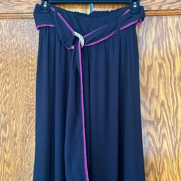 Trina Turk Brittany Side Slit Cover Up Pants in Black Size S NWT - Picture 9 of 12